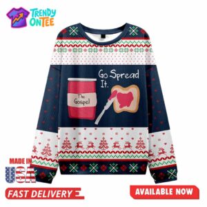 The Gospel Go Spread It Ugly Christmas Sweater