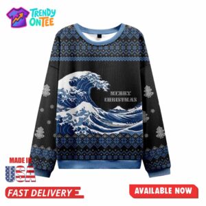 The Great Wave Japanese Ugly Christmas Sweater