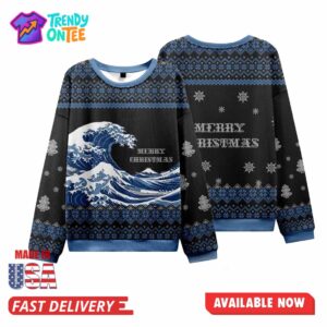 The Great Wave Japanese Ugly Christmas Sweater