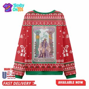 The High Priestess Tarot Card Ugly Christmas Sweater