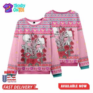 The Lovers Skeleton Tarot Ugly Christmas Sweater