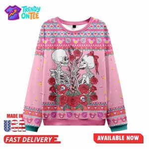 The Lovers Skeleton Tarot Ugly Christmas Sweater