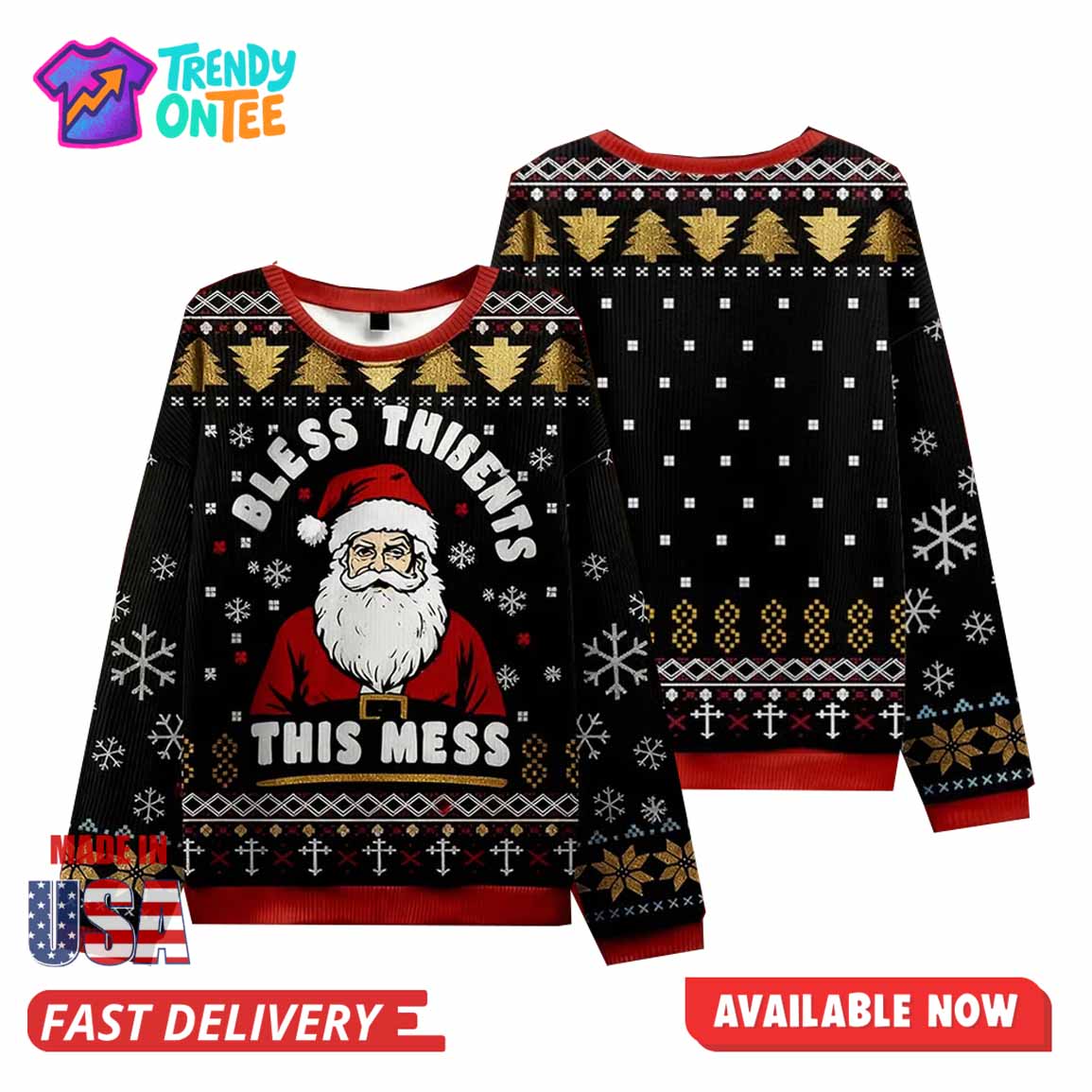 This Is Mess Christmas Ugly Sweater This Is Mess Christmas Ugly Sweater