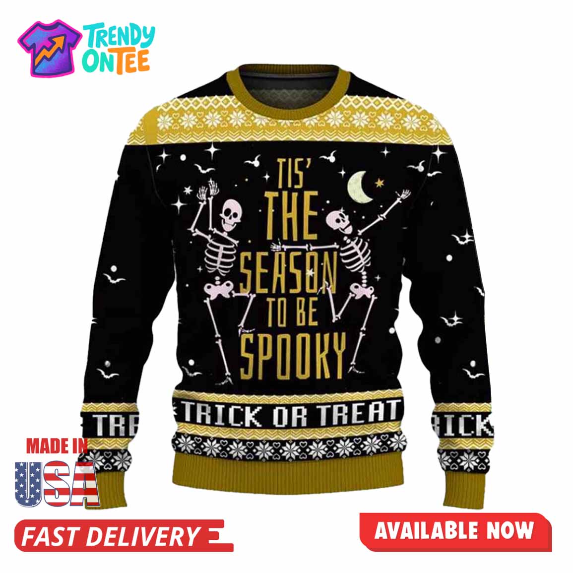 Tis The Season To Be Spooky Ugly Sweater Tis The Season To Be Spooky Ugly Sweater