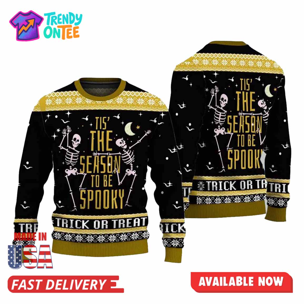 Tis The Season To Be Spooky Ugly Sweater Tis The Season To Be Spooky Ugly Sweater