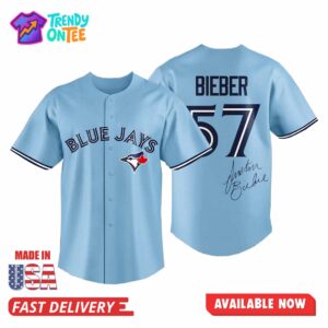 Toronto Blue Jays Justin Bieber Signature Jersey