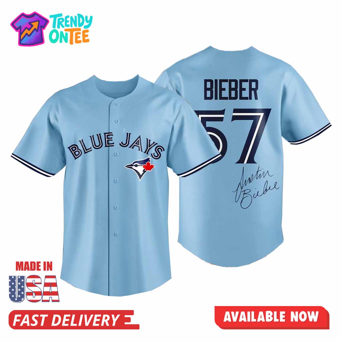 Toronto Blue Jays Justin Bieber Signature Jersey Toronto Blue Jays Justin Bieber Signature Jersey