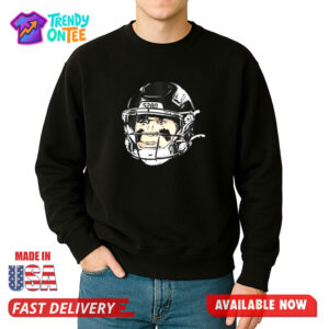 Bo Nix Crazy Eyes Helmet Shirt