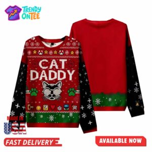 Cat Daddy Christmas Ugly Sweater