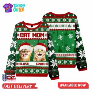 Cat Mom Christmas Ugly Sweater