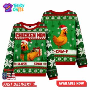 Chicken Mom Christmas Ugly Sweater