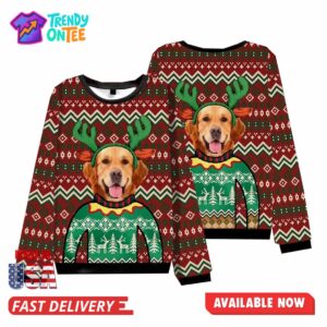 Christmas Golden Retriever Ugly Sweater