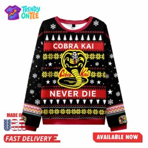 Cobra Never Die Christmas Ugly Sweater