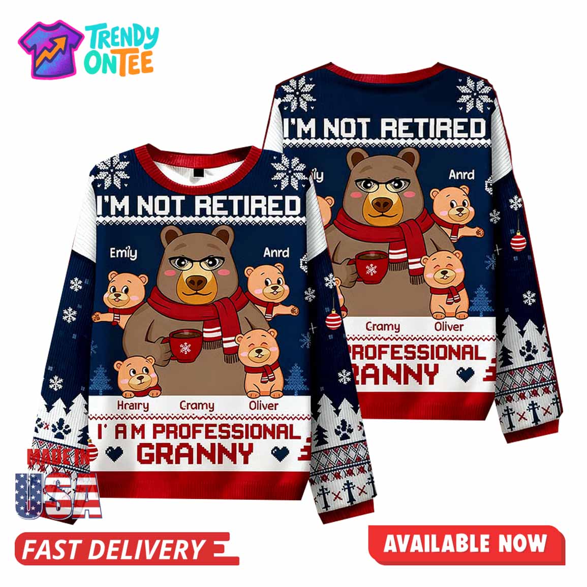 I'm Not Retired Christmas Ugly Sweater I'm Not Retired Christmas Ugly Sweater