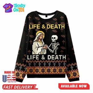 Life And Death Christmas Ugly Sweater