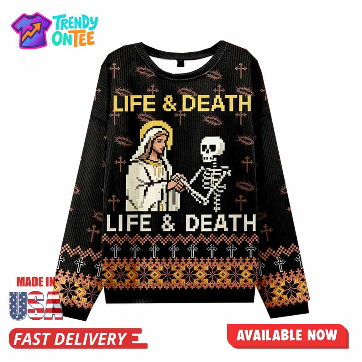 Life And Death Christmas Ugly Sweater Life And Death Christmas Ugly Sweater