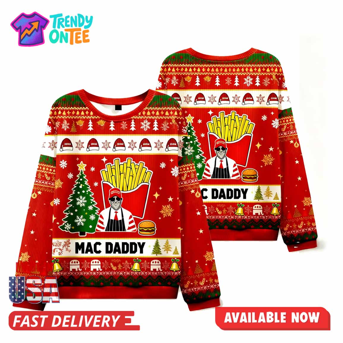Mac Daddy Christmas Ugly Sweater Mac Daddy Christmas Ugly Sweater