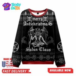 Merry Antichristmas Satan Claus Satanic Ugly Sweater