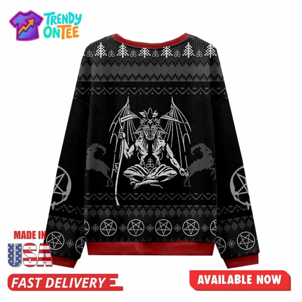 Merry Antichristmas Satan Claus Satanic Ugly Sweater