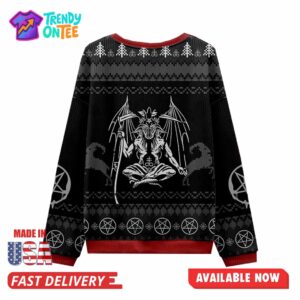 Merry Antichristmas Satan Claus Satanic Ugly Sweater