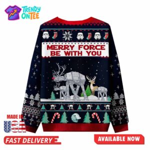 Merry Force Be With You Christmas Ugly Sweater