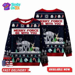 Merry Force Be With You Christmas Ugly Sweater