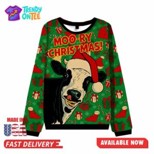 Moo Ry Christmas!Ugly Sweater