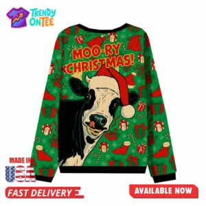 Moo Ry Christmas!Ugly Sweater