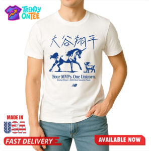 Shohei Ohtani Four MVPs. One Unicorn Shirt