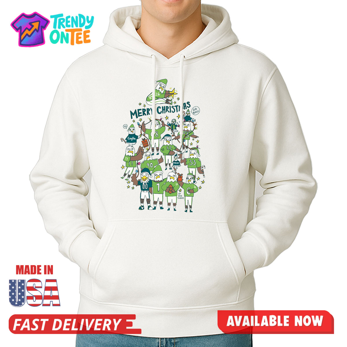 Anathornecreative Merry Christmas Eagles Shirt Anathornecreative Merry Christmas Eagles Shirt
