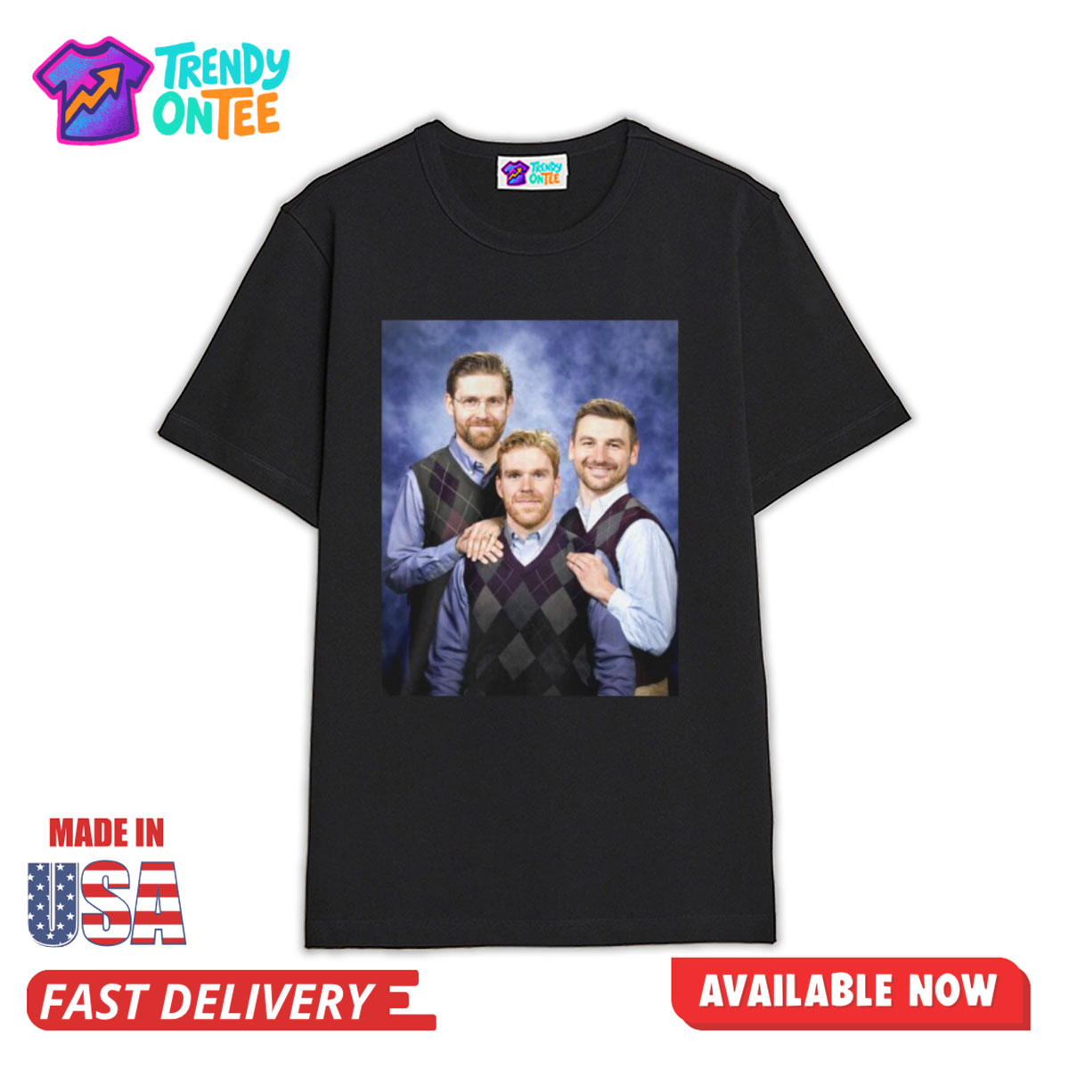Connor McDavid Leon Draisaitl Zach Hyman Step Brothers Shirt Connor McDavid Leon Draisaitl Zach Hyman Step Brothers Shirt