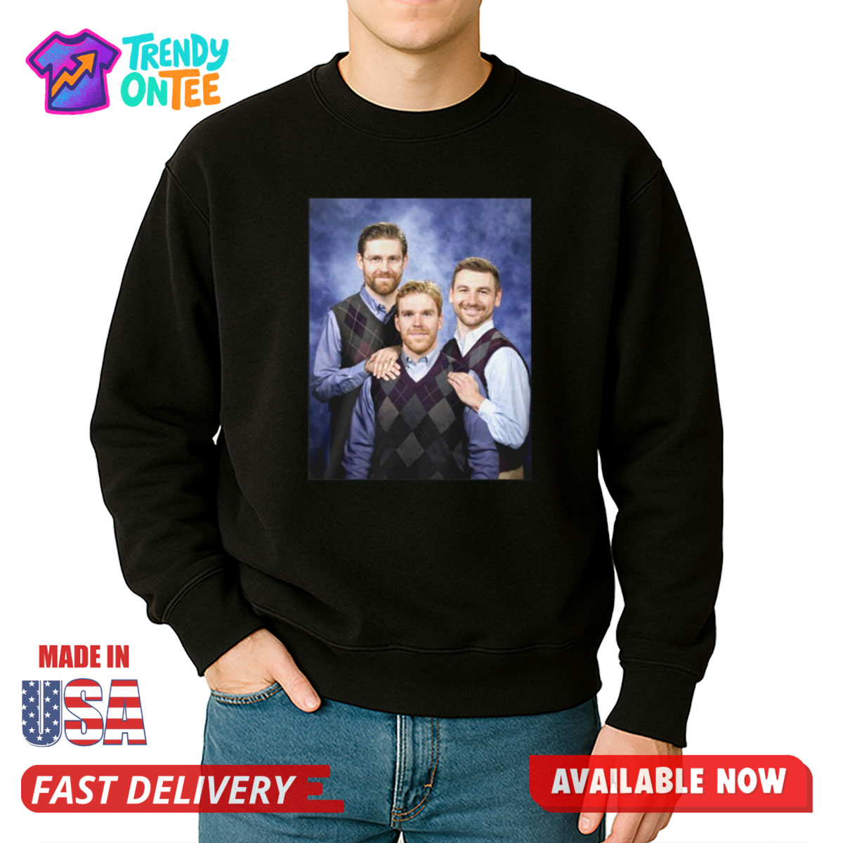 Connor McDavid Leon Draisaitl Zach Hyman Step Brothers Shirt Connor McDavid Leon Draisaitl Zach Hyman Step Brothers Shirt