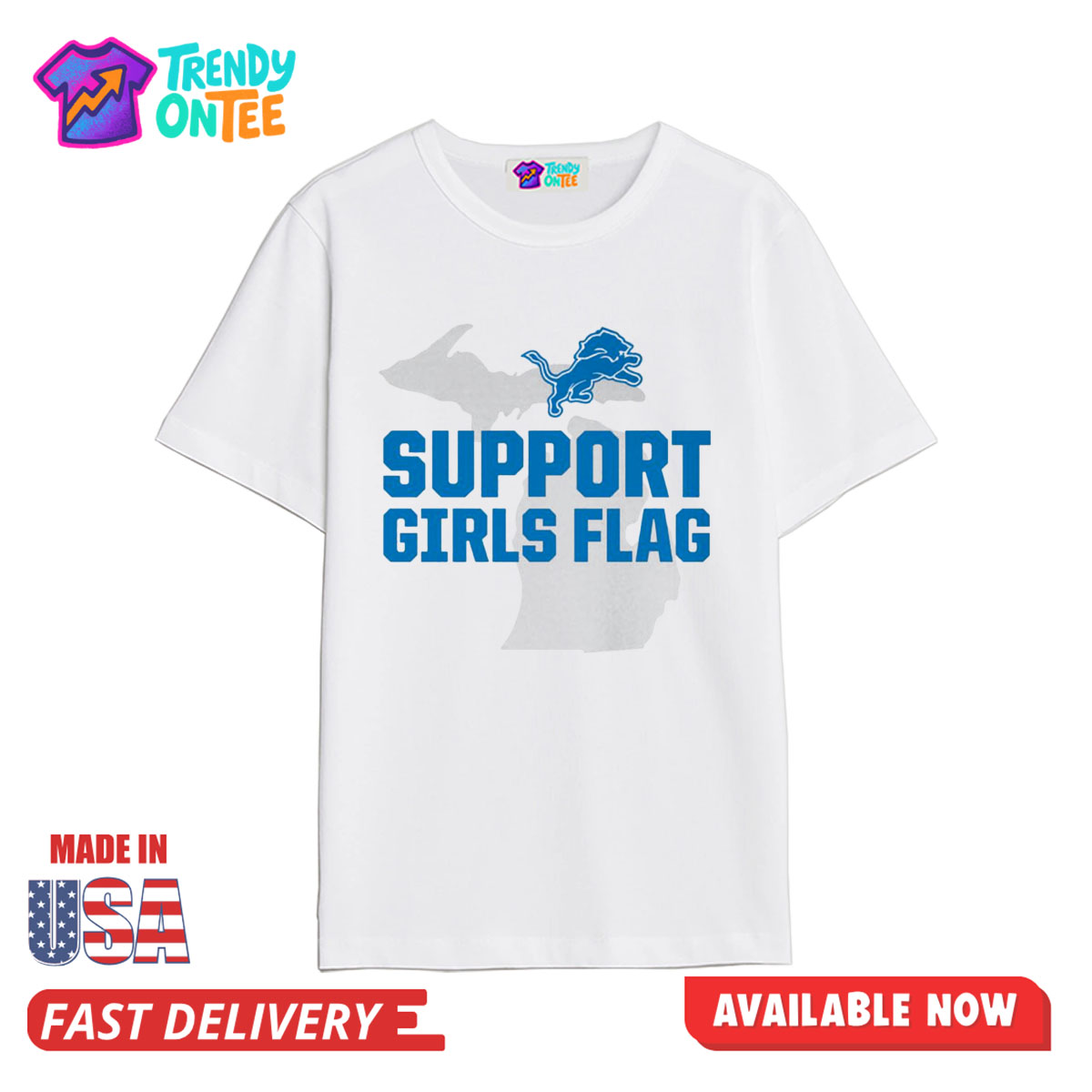 Detroit Lions Support Girls Flag Shirt Detroit Lions Support Girls Flag Shirt