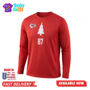 Travis Kelce Warm Up Christmas Tree Long Sleeve Shirt