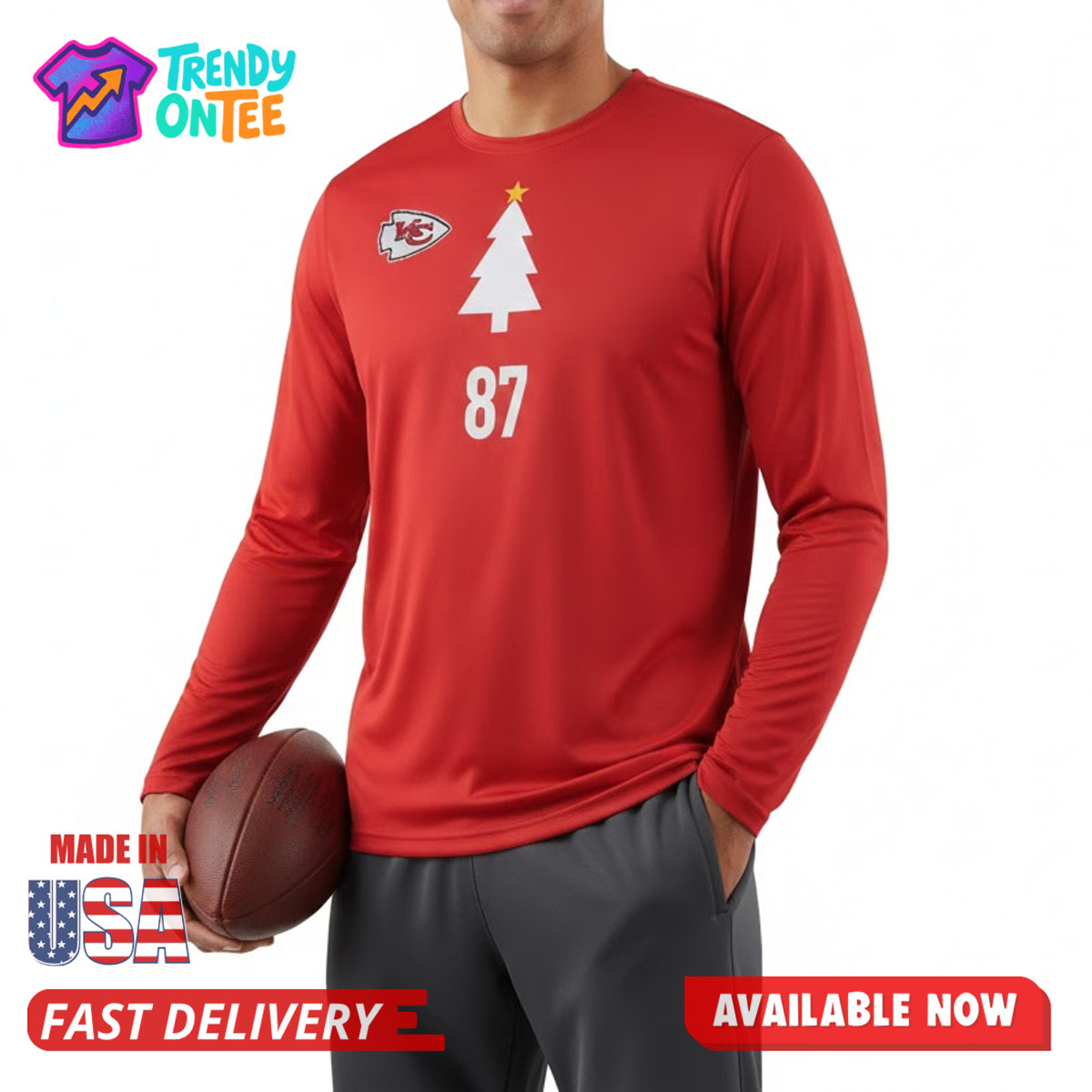 Travis Kelce Warm Up Christmas Tree Long Sleeve Shirt Travis Kelce Warm Up Christmas Tree Long Sleeve Shirt