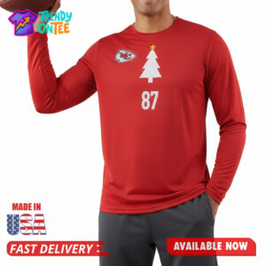 Travis Kelce Warm Up Christmas Tree Long Sleeve Shirt