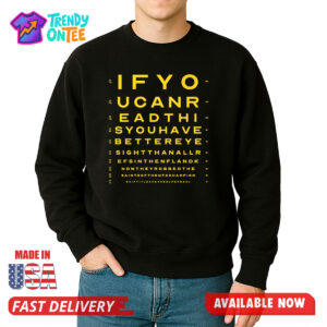 Visual Acuity Chart Shirt