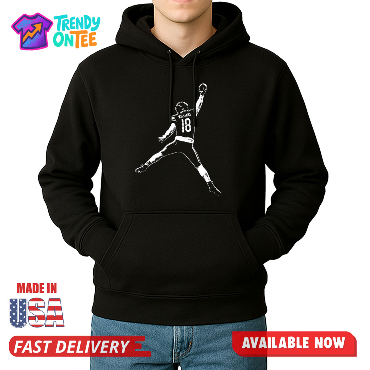 Caleb Williams Jumpman Pose Shirt Caleb Williams Jumpman Pose Shirt