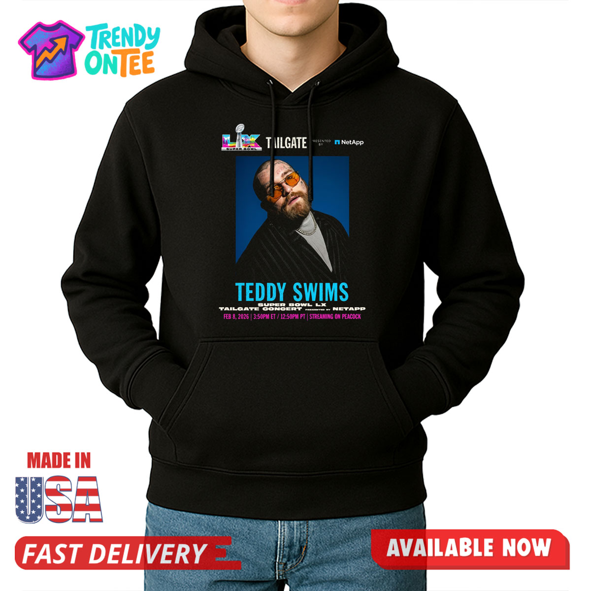 Teddy Swims Super Bowl LX Concert Poster Shirt Teddy Swims Super Bowl LX Concert Poster Shirt