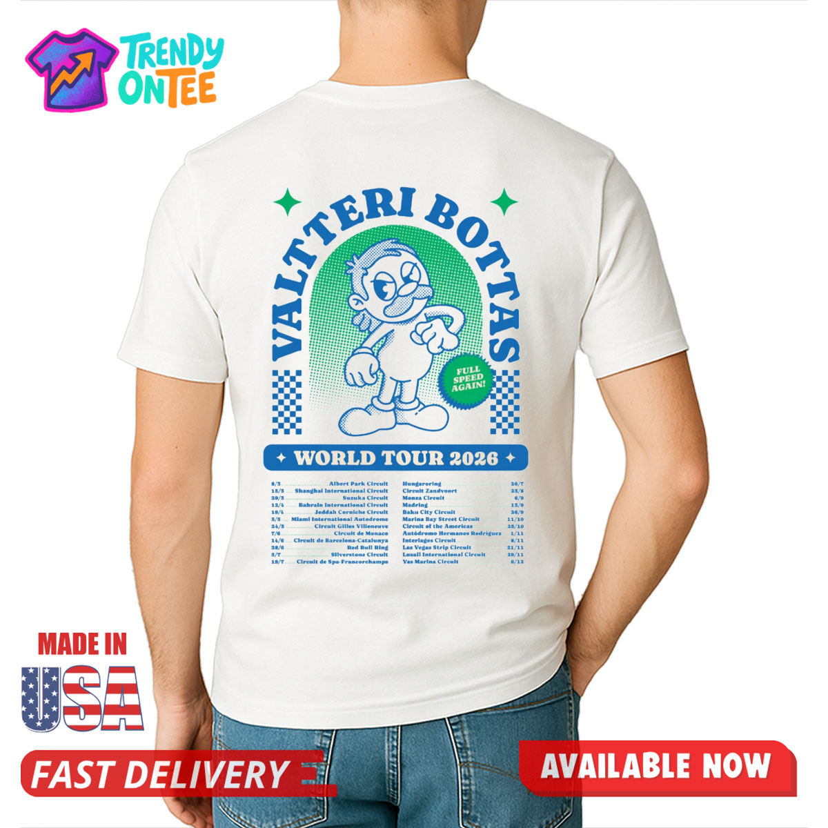 Valtteri Bottas World Tour Shirt Valtteri Bottas World Tour Shirt