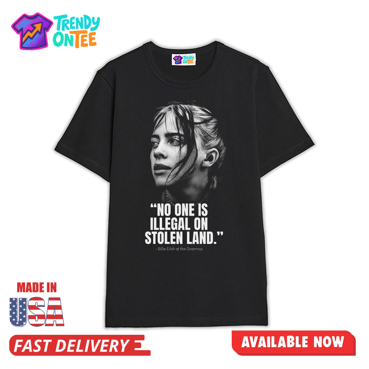 Billie Eilish No One Is Illegal On Stolen Land Shirt Billie Eilish No One Is Illegal On Stolen Land Shirt