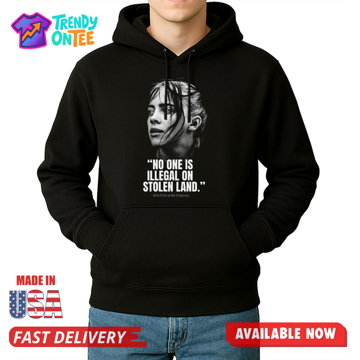 Billie Eilish No One Is Illegal On Stolen Land Shirt Billie Eilish No One Is Illegal On Stolen Land Shirt
