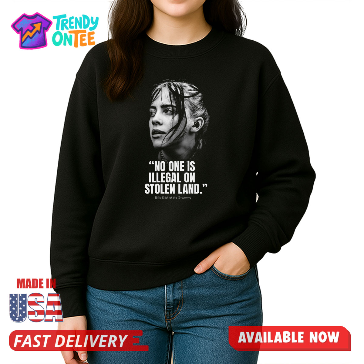 Billie Eilish No One Is Illegal On Stolen Land Shirt Billie Eilish No One Is Illegal On Stolen Land Shirt