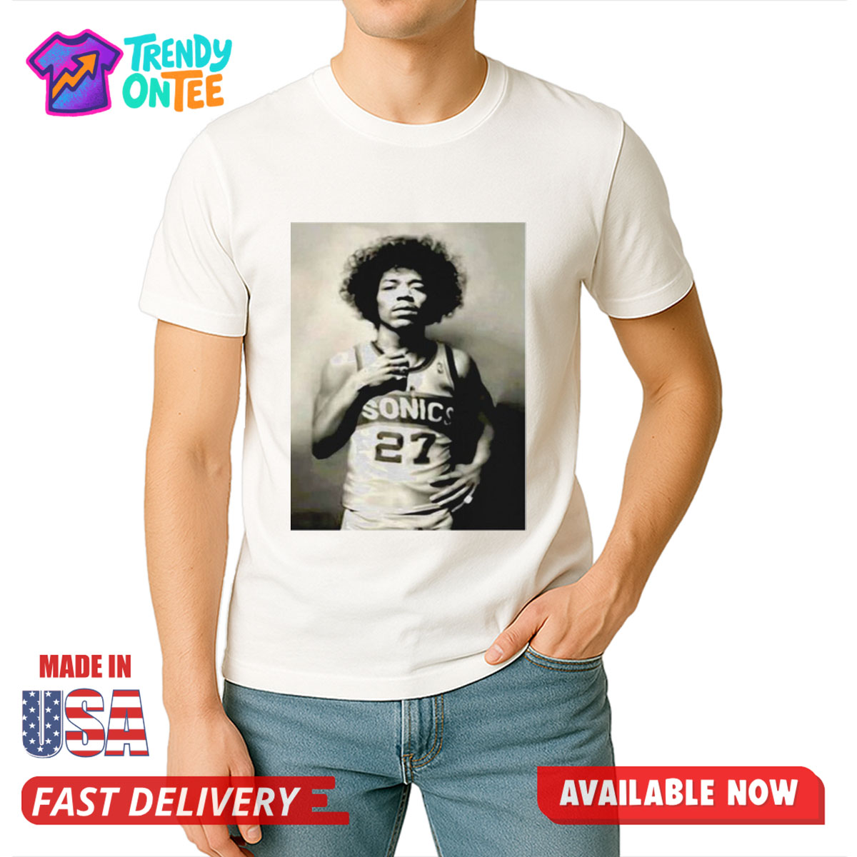 Coach Mitch Johnson Jimi Hendrix Sonics Shirt Coach Mitch Johnson Jimi Hendrix Sonics Shirt
