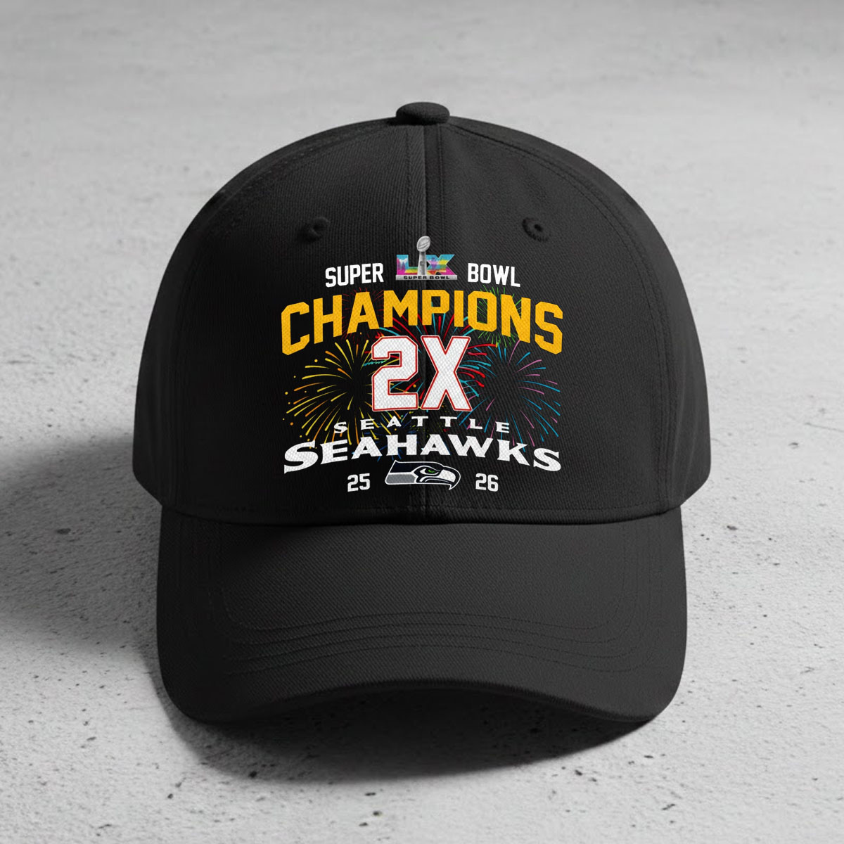 Seattle Seahawks X Super Bowl LX Champions Hat Seattle Seahawks X Super Bowl LX Champions Hat