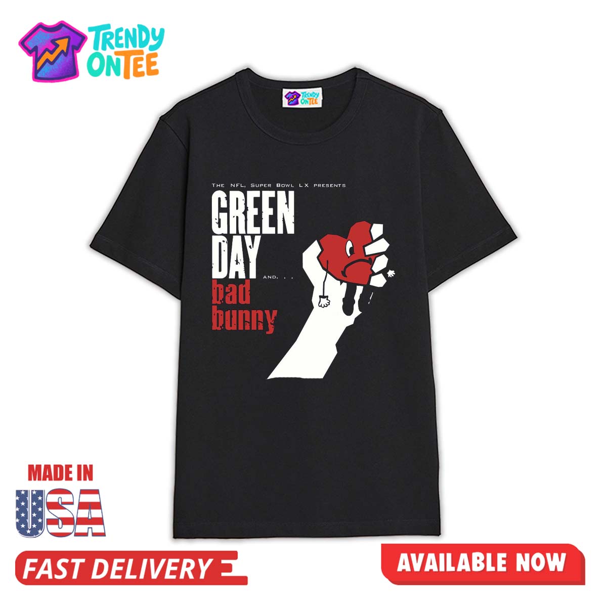 Super Bowl LX Green Day Bad Bunny Shirt Super Bowl LX Green Day Bad Bunny Shirt