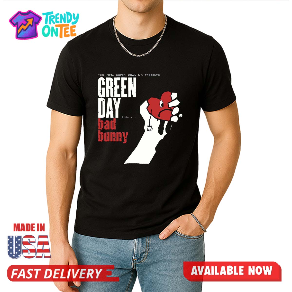 Super Bowl LX Green Day Bad Bunny Shirt Super Bowl LX Green Day Bad Bunny Shirt