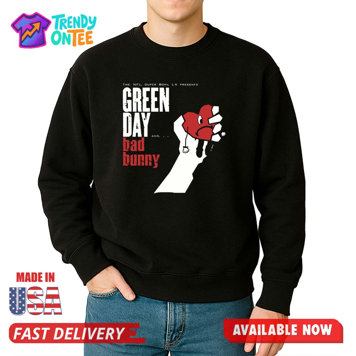 Super Bowl LX Green Day Bad Bunny Shirt Super Bowl LX Green Day Bad Bunny Shirt
