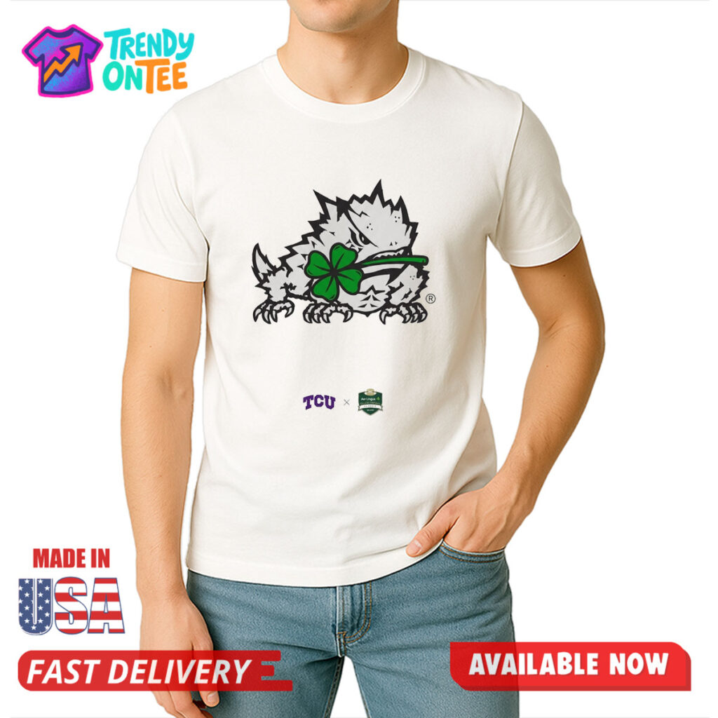TCU SuperFrog Mascot Four leaf Clover Shirt