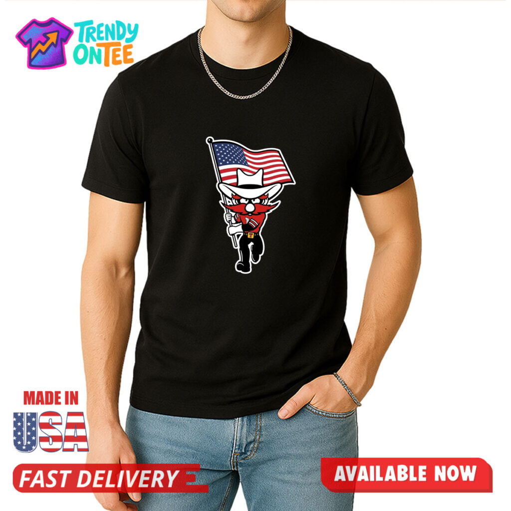 Raider Red America Flag Logo Shirt